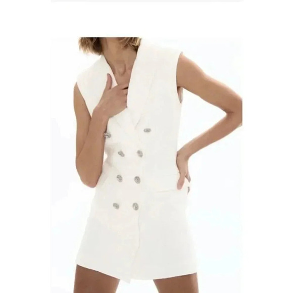 ZARA NEW COLLECTION Textured Vest Dress - Picture 2 of 12